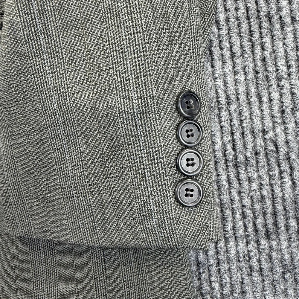 Haggar Black Label Blazer Mens 44L Gray Two Button Wool Blend Sport‎ Coat USA